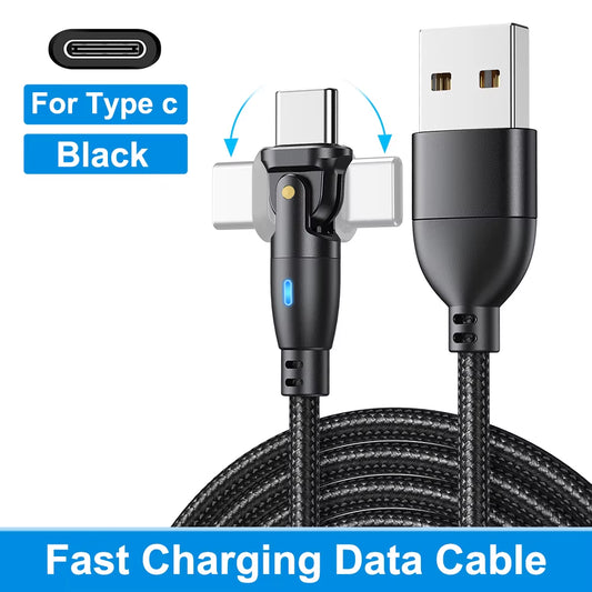 USB Type C Cable for Realme Huawei P30 3A Fast Charging Data Cord for Samsung Oneplus Poco F3 Iphone Charger Micro USB Wire